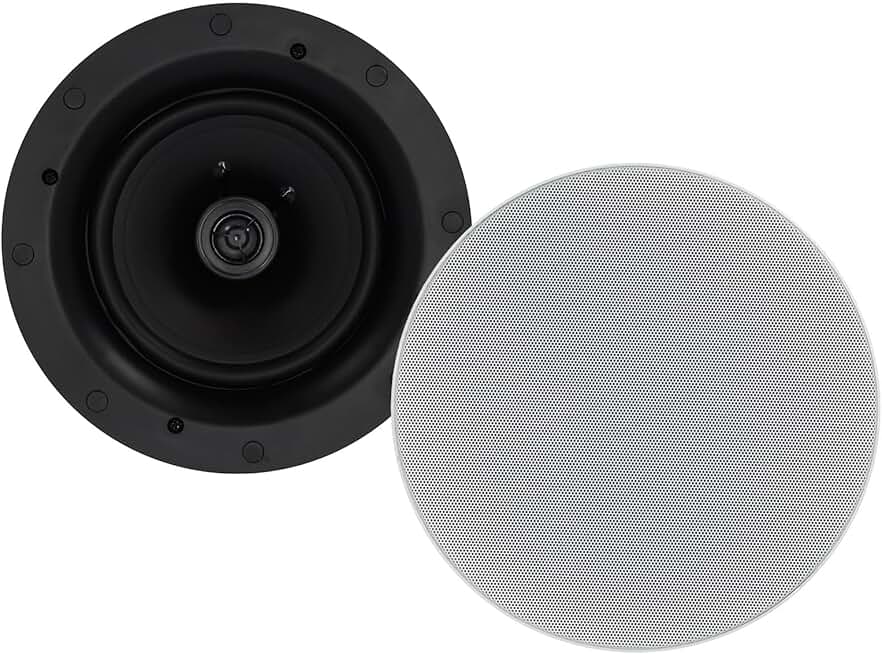 Pair of 6.5-inch ceiling speakers with swivel tweeter