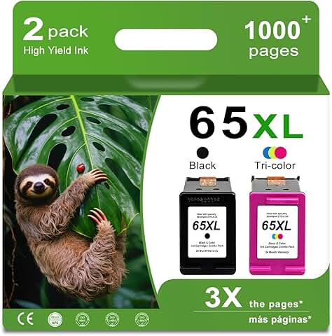 Black 65XL Ink Cartridge Replacement, 2 Pack