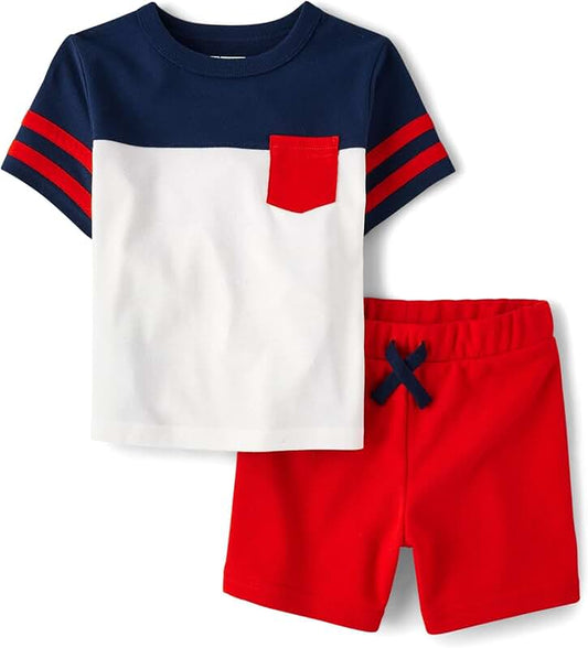 Baby Boys Short Sleeve Top and Shorts Set