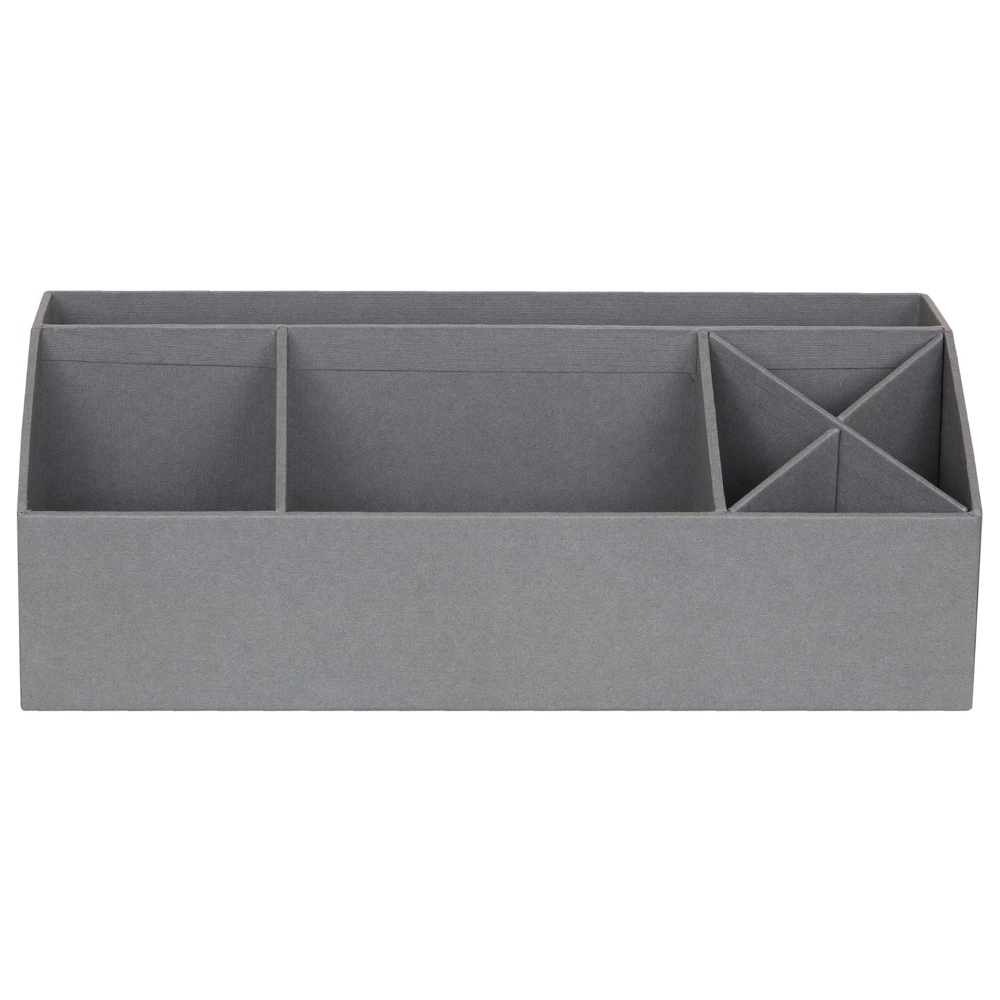 Durable 7-Compartment Desk Organizer in Grey