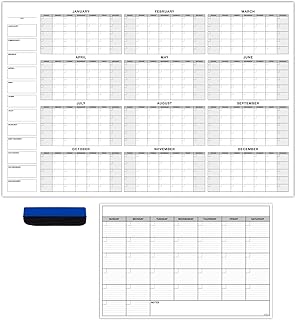 Large Laminated Wall Calendar for Office and Home