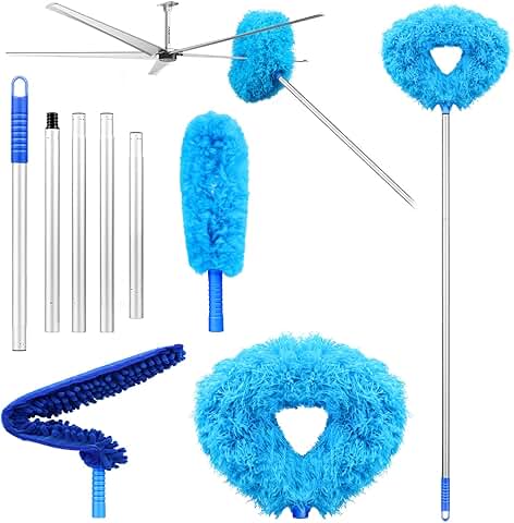 Ceiling Fan Blade Cleaner with Extension Pole, 4 Pieces