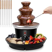 16oz 3-Tier Chocolate Fountain with Forks and Serving Tray