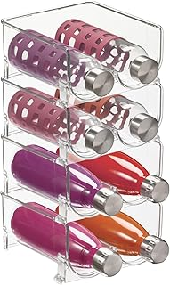 Stackable Plastic Bottle Storage Organizer, 4 Pack