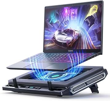 Laptop Cooling Pad with Adjustable Fan and Stand