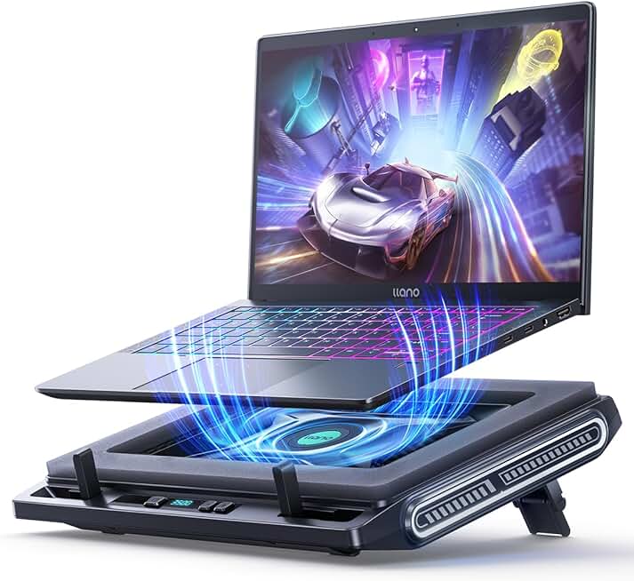 Laptop Cooling Pad with Adjustable Fan and Stand