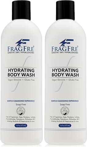 Sensitive Body Wash 16 oz, 2-Pack, Fragrance-Free, Cucumber Hydrating