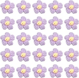 50 Crochet Flower Appliques for Crafts and Decor