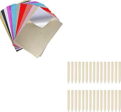 50 Sheets Glitter Cardstock and Bone Folder Set