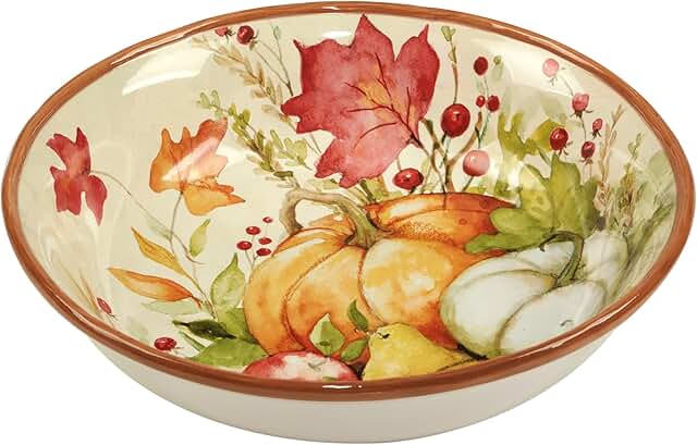 Elegant ceramic bowl for salads, pasta, and sides