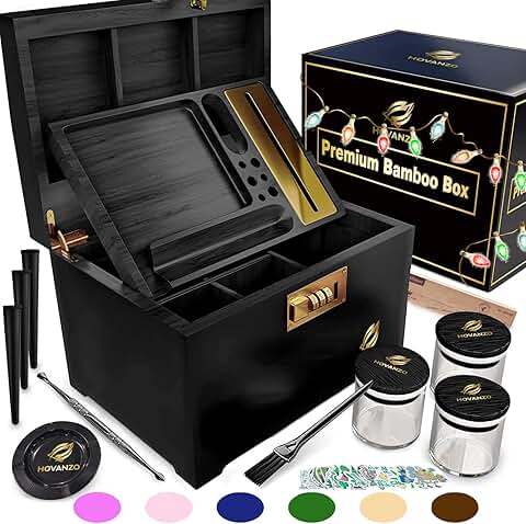 Large Bamboo Storage Box with Removable Tray