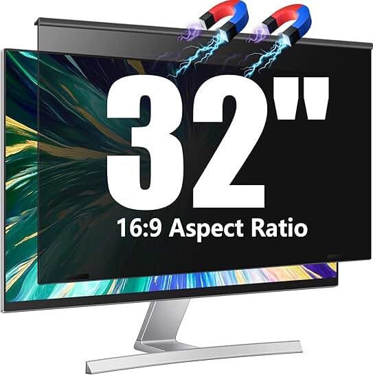 Magnetic 32-inch Privacy Screen Filter for Widescreen Monitors