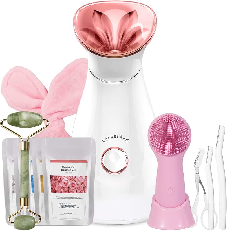 Facial Steamer Skin Care Set with 5 Tools for Deep Cleaning