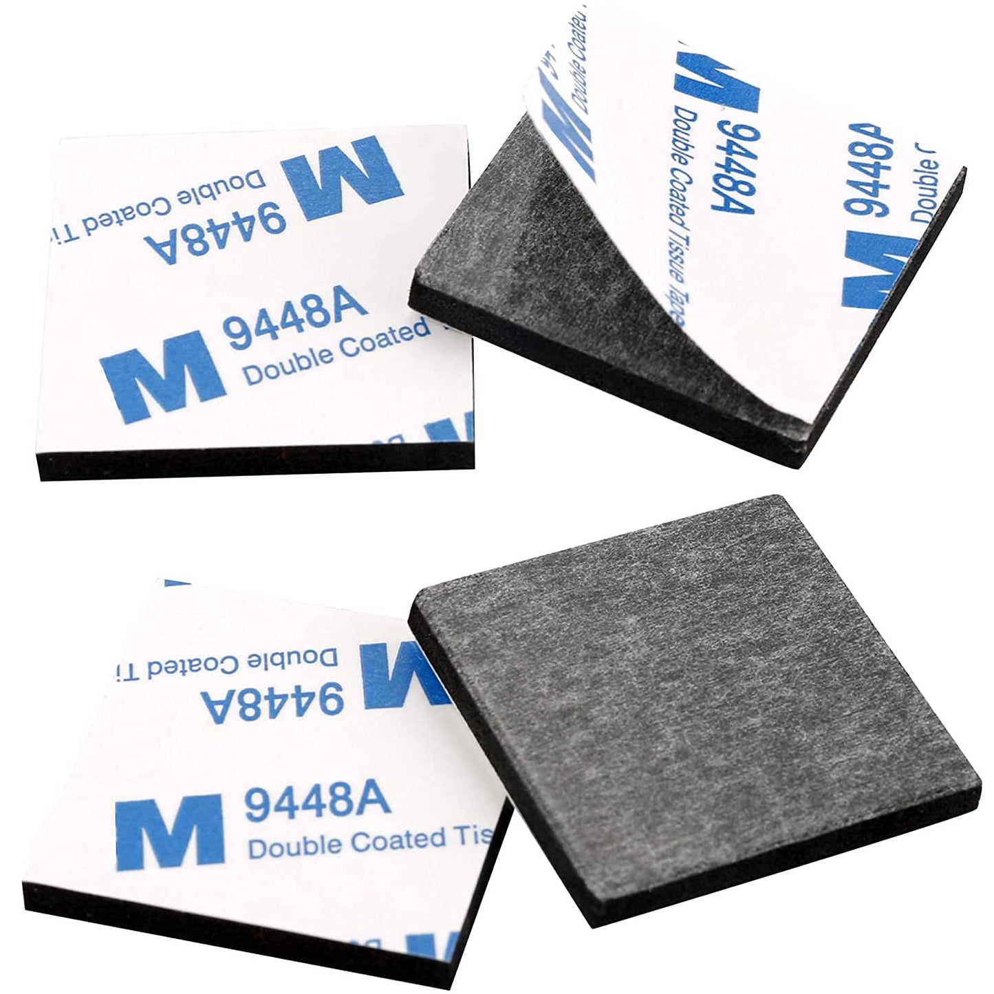 110 Pack Double Sided Foam Tape 40mm x 40mm Black