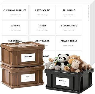 150 Storage Bin Labels for Home Organization