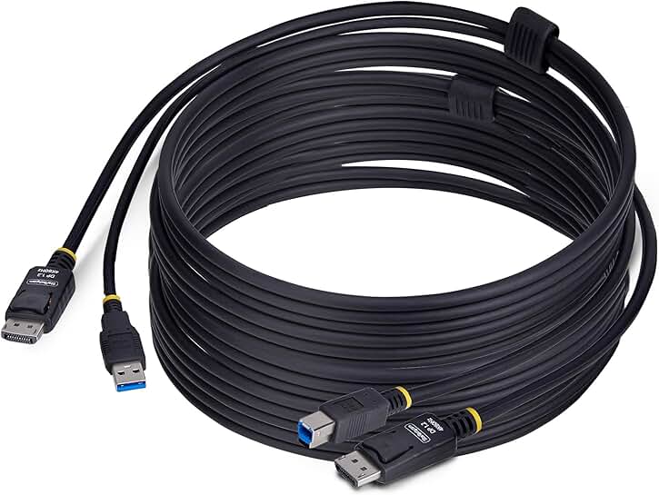 10ft DisplayPort and USB KVM Cable for 4K 60Hz