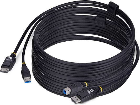 10ft DisplayPort and USB KVM Cable for 4K 60Hz