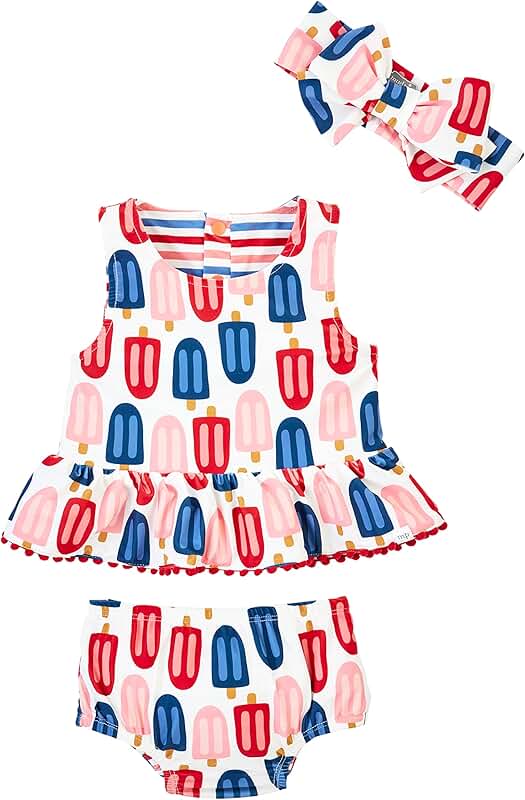 Baby Girl's Swimsuit and Headband Set