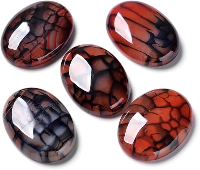 Natural Oval Cameo and Chakra Gemstone Cabochons