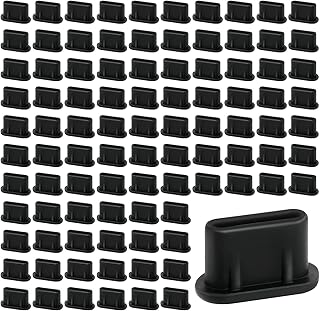 100 Pack Silicone USB C Dust Plugs for Charging Ports