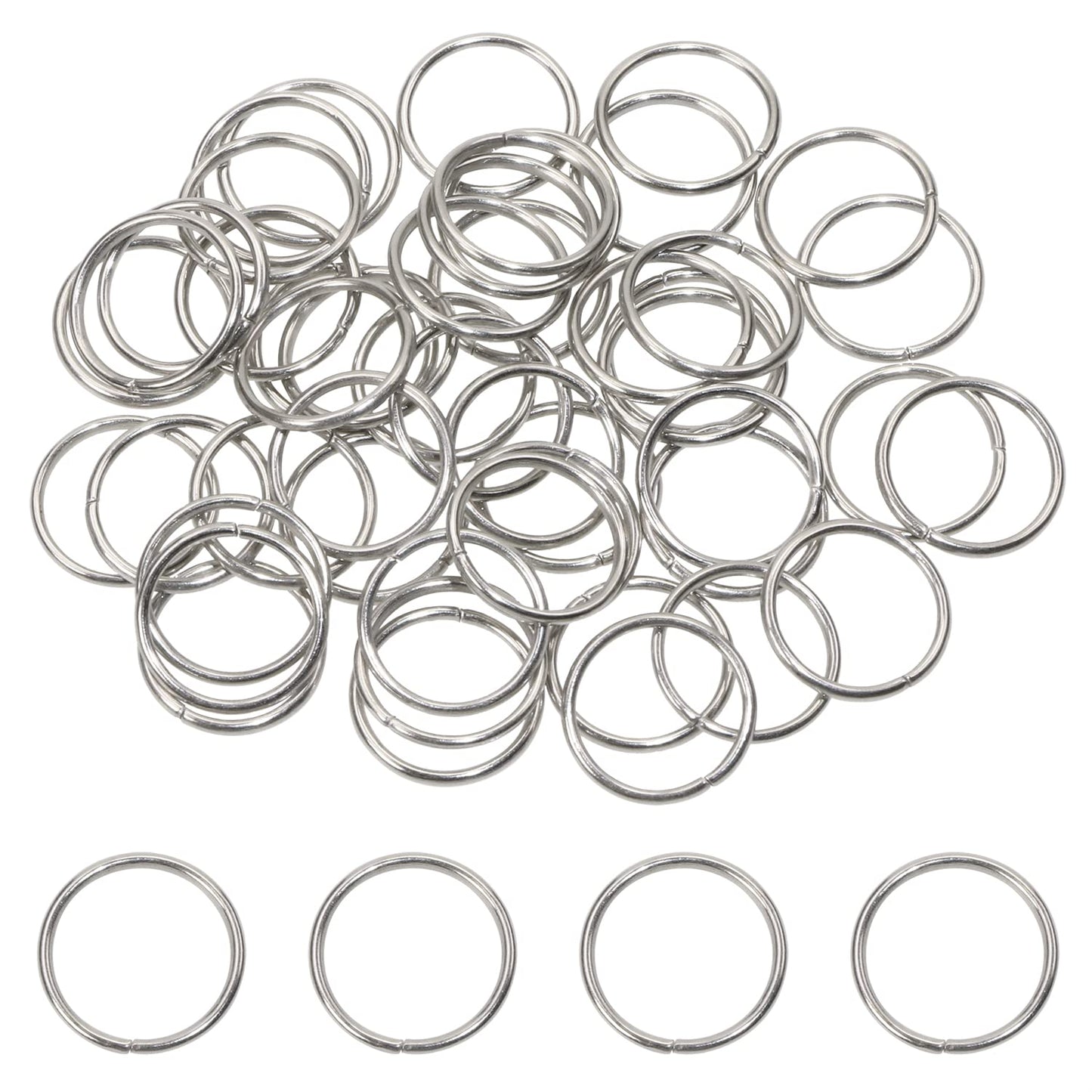 Stainless Steel Open Jump Rings for Jewelry Making 100PCS