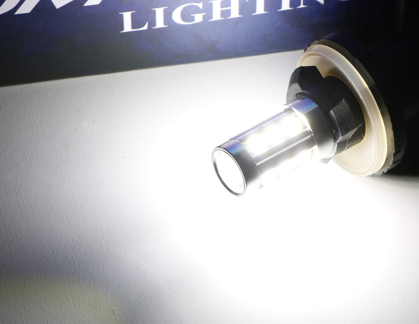 (2) 6500K Xenon White 13-SMD H3 LED Replacement Bulbs Compatible With Car Fog Lights Driving Lamps