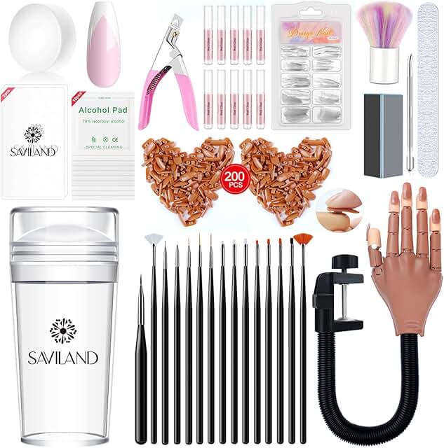 Nail Practice Hand and French Tip Tool Set