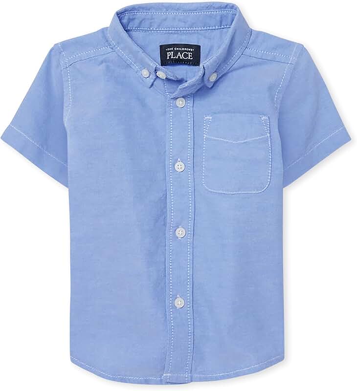 Toddler Boys Light Blue Oxford Short Sleeve Shirt 2T