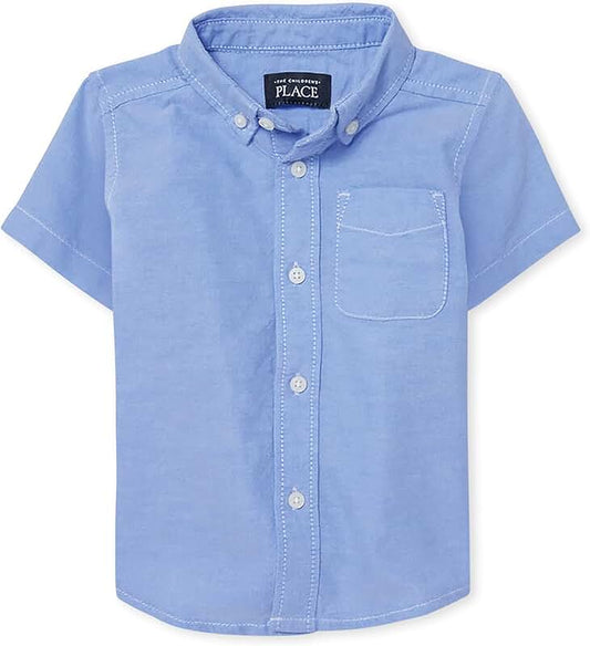 Baby Boys and Toddler Boys Short Sleeve Oxford Shirt