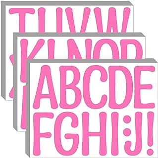 Large Pink Letter Stickers for Classroom and Home Decor