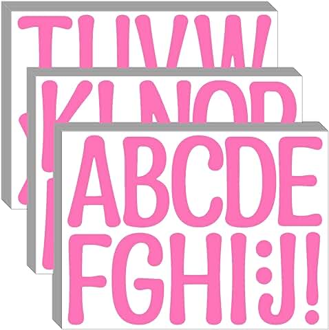 Large Pink Letter Stickers for Classroom and Home Decor