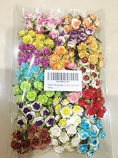 Small Assorted Tiny Rose Paper Flowers, 1.5cm