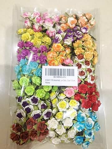 Small Assorted Tiny Rose Paper Flowers, 1.5cm