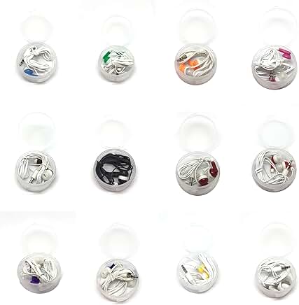 Bulk 50 Hard Shell Plastic Earbud Storage Cases in Mixed Colors