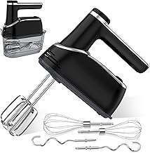 12-Speed Cordless Hand Mixer with Attachments and Storage