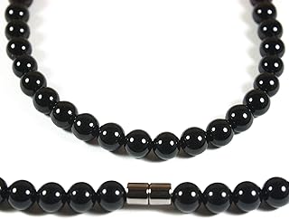 Men's Healing Crystal Necklace with Beaded Chain in Various Lengths