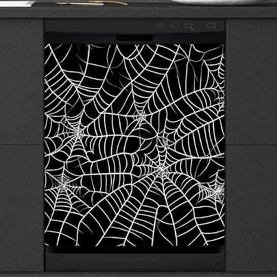 Halloween Spider Web Magnet Cover for Dishwasher and Fridge