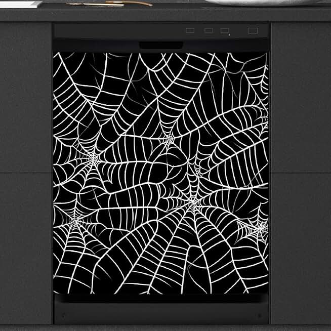 Halloween Spider Web Magnet Cover for Dishwasher and Fridge