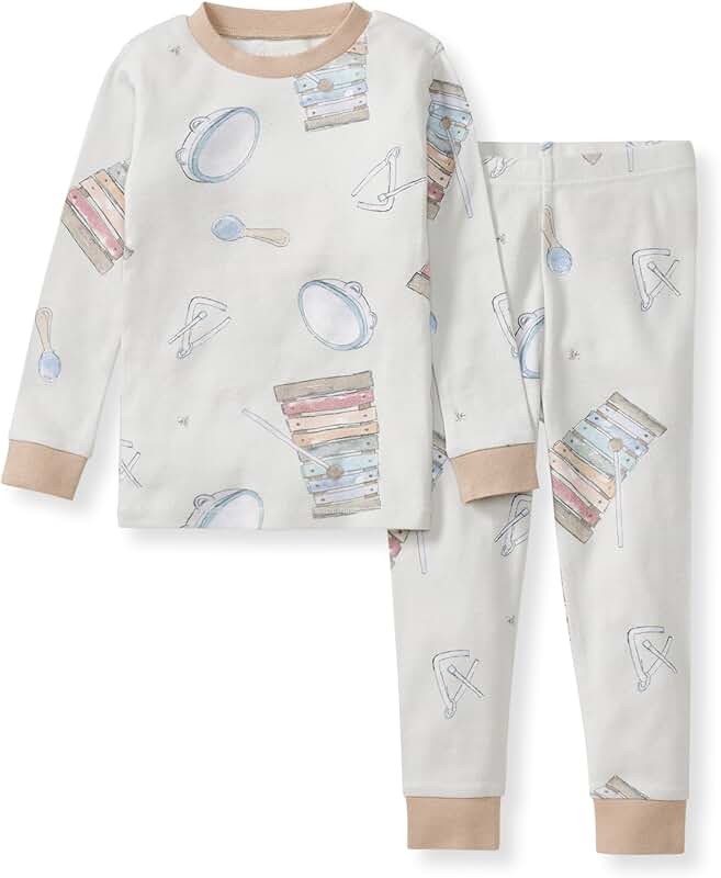 Boys' Organic Cotton Long Sleeve Tee and Pants Pajama Set