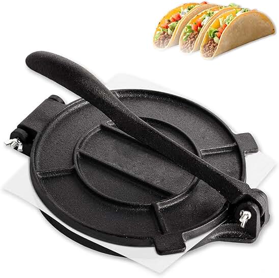 Heavy Duty 10-Inch Cast Iron Tortilla Press