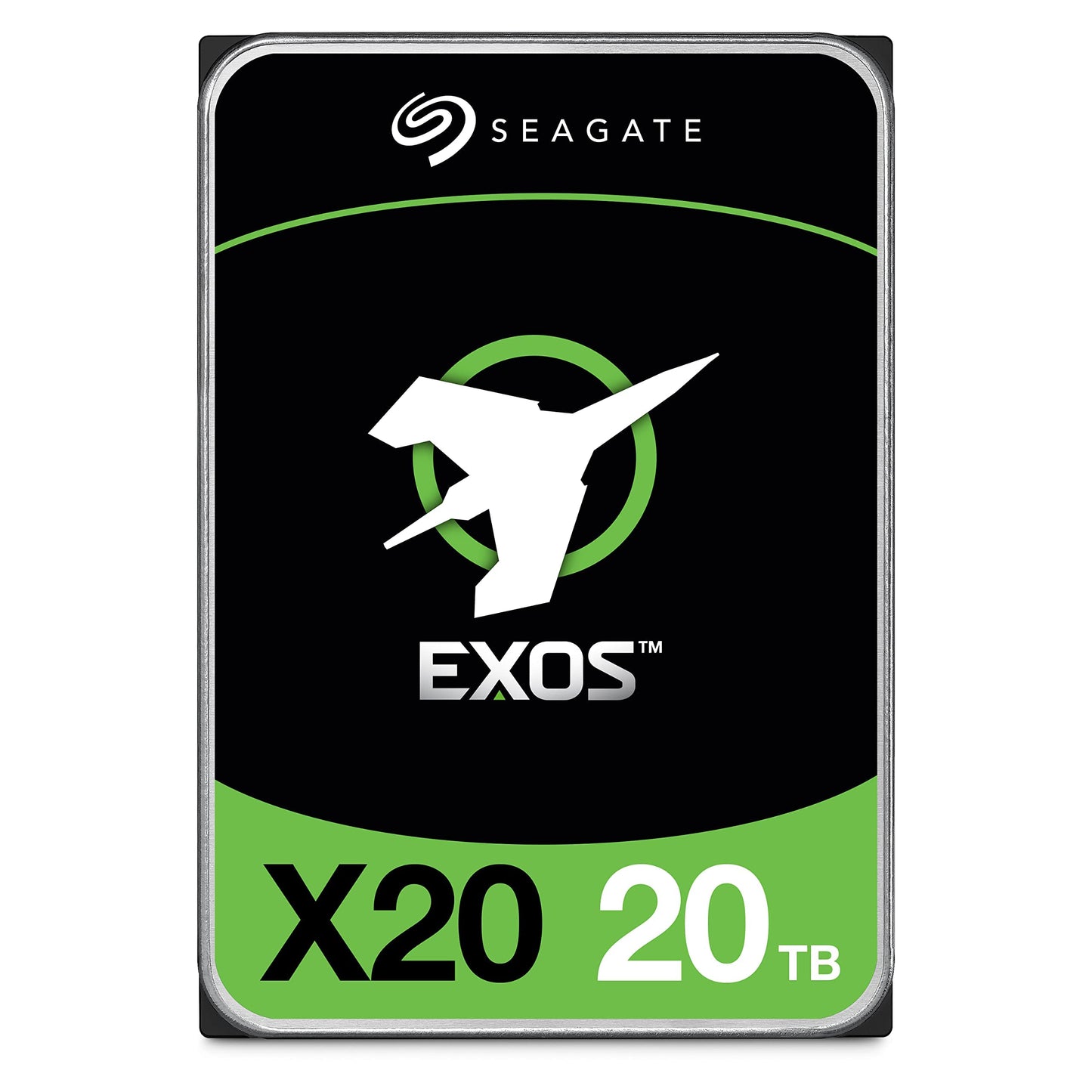 Exos X20 20TB Enterprise HDD - CMR 3.5 Inch Hyperscale SATA 6Gb/s, 7200 RPM, 512e and 4Kn FastFormat, Low Latency with Enhanced Caching - ST20000NM007D (Renewed)