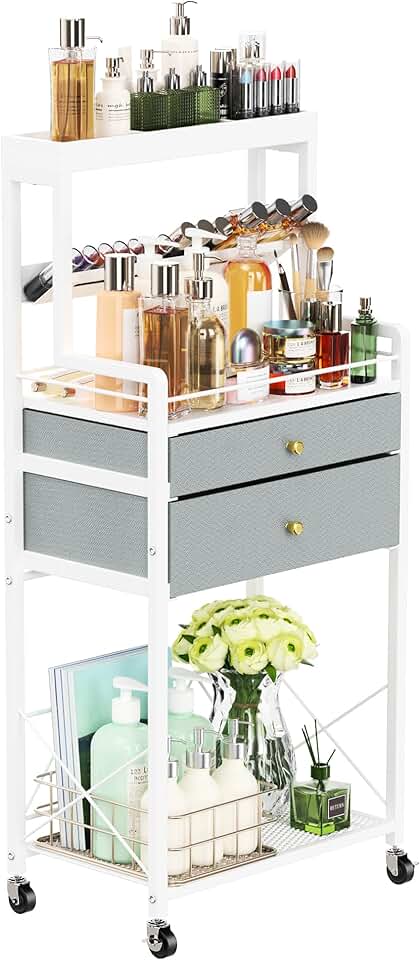 Large 4-Tier Makeup and Cosmetic Storage Cart
