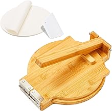 10 Inch Wooden Tortilla Press with Parchment Paper and Cutter