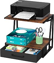 Printer Stand with Storage Drawer and Shelves