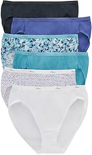 Six-pack of women's high-cut cotton panties
