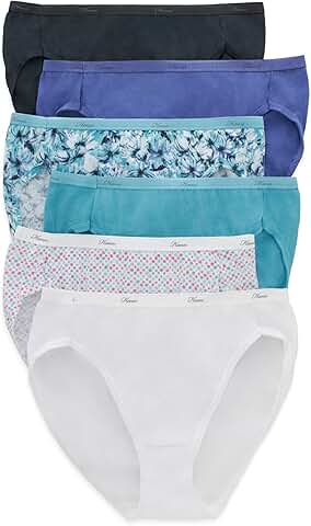 Six-pack of women's high-cut cotton panties
