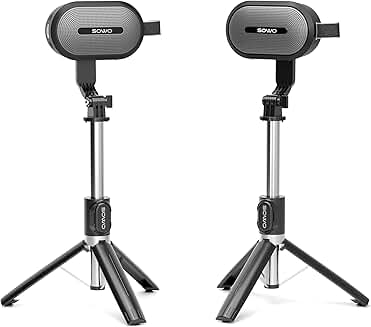 Wireless Dual Bluetooth Speakers with Adjustable Stands