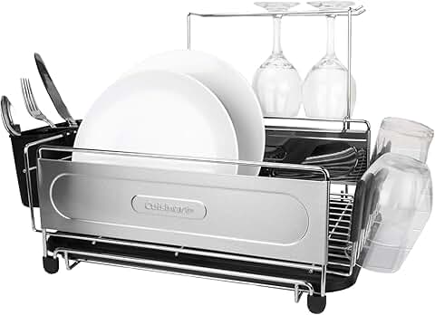 Stainless Steel Dish Drying Rack with Utensil Caddy