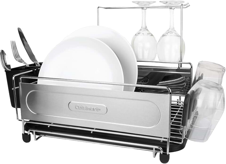 Stainless Steel Dish Drying Rack with Utensil Caddy