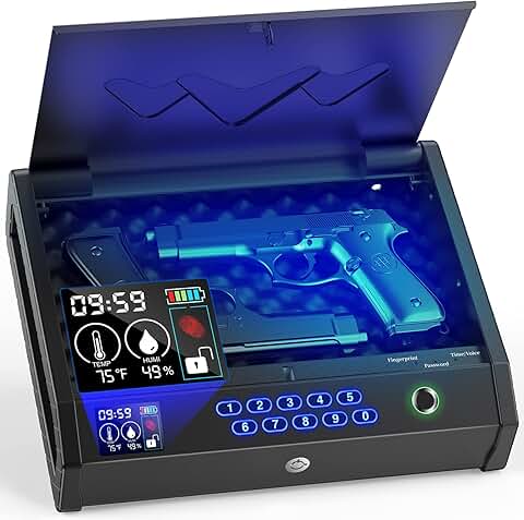 Biometric Gun Safe with LCD Display and Quick Access